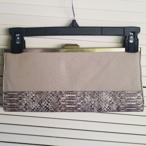 *Sold* Rachel Roy snake print clutch